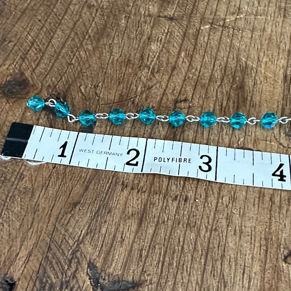 Tarina Tarantino Acrylic Triple Strand Turquoise And Blue Statement Necklace - Picture 10 of 16
